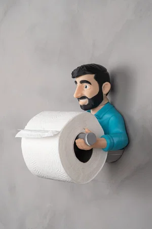Mini yo utilitario: portarrollos con tu cara