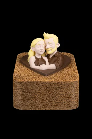 Caja corazón · romántica