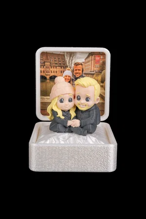 Caja con foto · pareja